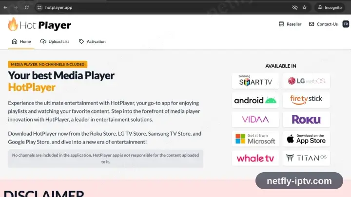 The HotPlayer APK download starting in a browser